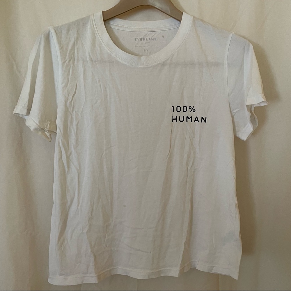 Everlane White 100% Human t shirt